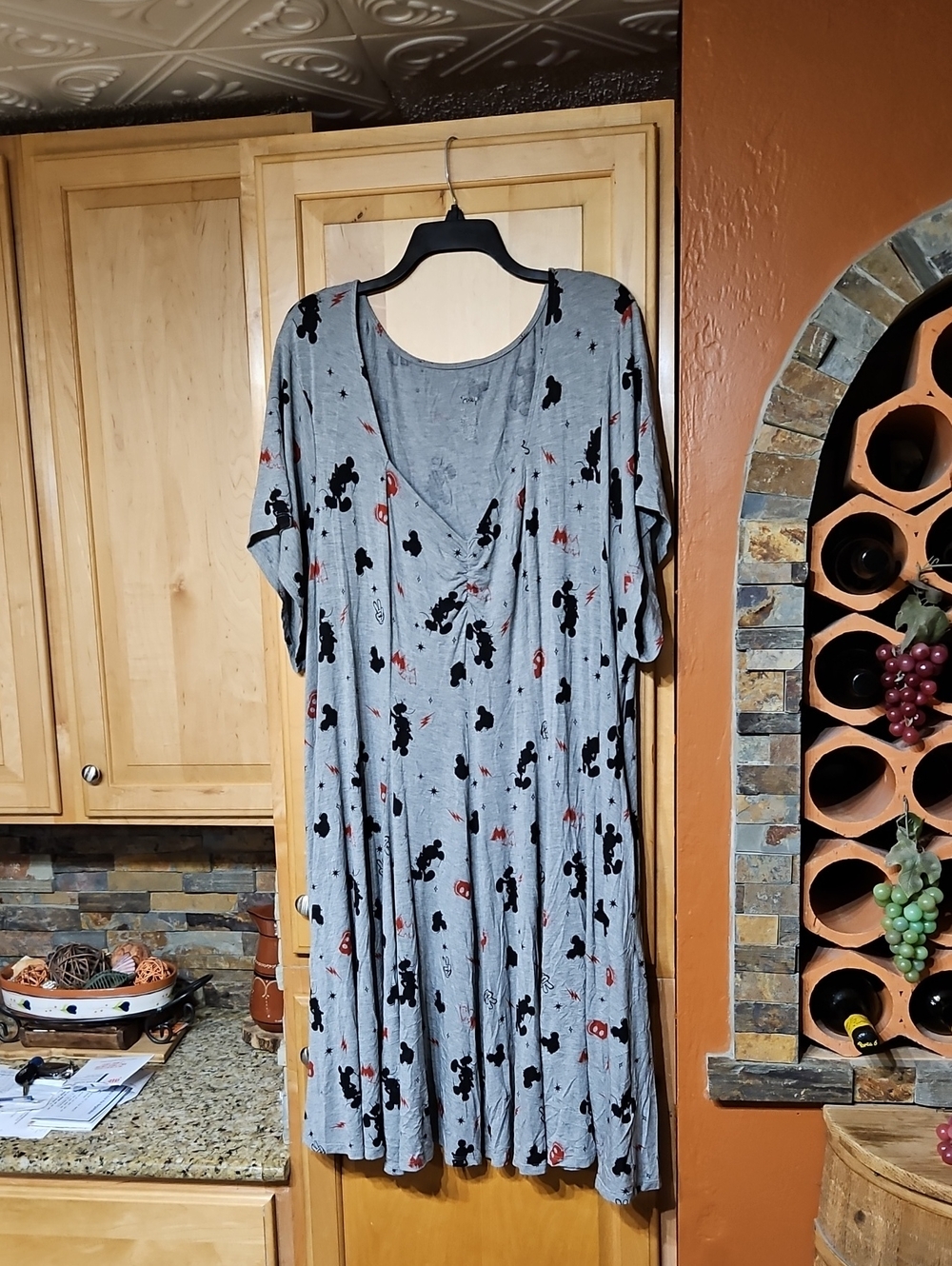 Torrid Disney Mickey Mouse Fit & Flare Skater Dress Pockets Gray Black Red